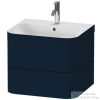 Duravit HAPPY D.2 PLUS 2 57,5 cm széles fiókos alsószekrény mosdóval,1 csaplyukkal,Night Blue Satin Matt Lacquer HP4635O9898