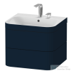 Duravit HAPPY D.2 PLUS 2 57,5 cm széles fiókos alsószekrény mosdóval,2 csaplyukkal,Night Blue Satin Matt Lacquer HP4635E9898