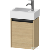 Duravit KETHO.2 36,4x23,8 cm-es, 1 ajtós alsószekrény mosdó és csaptelep nélkül, balos, natúr tölgy K25071L30300000
