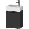 Duravit KETHO.2 36,4x23,8 cm-es, 1 ajtós alsószekrény mosdó és csaptelep nélkül, balos, szupermatt grafit K25071L80800000