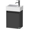 Duravit KETHO.2 36,4x23,8 cm-es, 1 ajtós alsószekrény mosdó és csaptelep nélkül, jobbos, matt grafit K25071R49490000