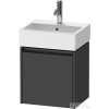 Duravit KETHO.2 43,4x33,8 cm-es, 1 ajtós alsószekrény mosdó és csaptelep nélkül, jobbos, matt grafit K25070R49490000