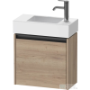 Duravit KETHO.2 48,4x23,8 cm-es, 1 ajtós alsószekrény mosdó és csaptelep nélkül, balos, márványos tölgy K25072L55550000