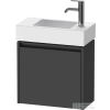 Duravit KETHO.2 48,4x23,8 cm-es, 1 ajtós alsószekrény mosdó és csaptelep nélkül, jobbos, matt grafit K25072R49490000