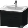 Duravit KETHO.2 63,4x45,5 cm-es, 1 fiókos fali szekrény 236765XXX mosdóhoz, matt fekete tölgy K25082016160000