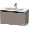 Duravit KETHO.2 81x39 cm-es, 1 fiókos alsószekrény mosdó és csaptelep nélkül, matt bazalt K25056043430000
