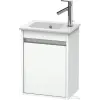 Duravit KETHO 40x28,5 cm-es, 1 ajtós alsószekrény mosdó és csaptelep nélkül, balos, matt fehér KT6417L1818
