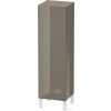 Duravit L-CUBE 132x40x36,3 cm-es, fali, 1 ajtós félmagas bútor láb nélkül, balos, lakkozott fényes szürke LC1178L8989