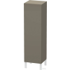 Duravit L-CUBE 132x40x36,3 cm-es, fali, 1 ajtós félmagas bútor láb nélkül, balos, lakkozott matt szürke LC1178L9090