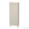 Duravit L-CUBE 132x50 cm-es, 1 ajtós félmagas szekrény láb nélkül, jobbos, matt taupe LC1169R9191
