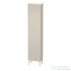 Duravit L-CUBE 176x40x24,3 cm-es, fali, 1 ajtós kiegészítő bútor láb nélkül, balos, matt taupe LC1170L9191