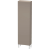 Duravit L-CUBE 176x50x24,3 cm-es, fali, 1 ajtós kiegészítő bútor láb nélkül, jobbos, matt bazalt LC1171R4343