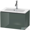 Duravit L-CUBE 62x39,1 cm-es, 1 fiókos alsószekrény mosdó és csaptelep nélkül, lakkozott fényes dolomitszürke LC615603838