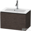 Duravit L-CUBE 62x39,1 cm-es, 1 fiókos alsószekrény mosdó és csaptelep nélkül, sötét kefélt tölgy (furnér) LC615607272