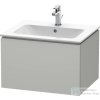 Duravit L-CUBE 62x48,1 cm-es, 1 fiókos alsószekrény mosdó és csaptelep nélkül, matt betonszürke LC614000707