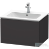 Duravit L-CUBE 62x48,1 cm-es, 1 fiókos alsószekrény mosdó és csaptelep nélkül, szupermatt grafit LC614008080