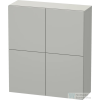 Duravit L-CUBE 70x80 cm-es, 2 ajtós felső szekrény, matt betonszürke LC116700707