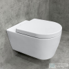 Duravit ME BY STARCK Rimless (öblítőperem nélküli) fali wc HygieneGlaze mázzal,fehér/White Satin matt 2529099000