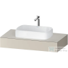 Duravit QATEGA 100x55 cm-es mosdópult, 1 mosdó kivágással, mosdó és csaptelep nélkül, matt taupe QA4801091910000