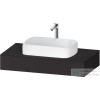 Duravit QATEGA 100x55 cm-es mosdópult, 1 mosdó kivágással, mosdó és csaptelep nélkül, Szupermatt grafit QA4801080800000