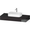Duravit QATEGA 120x55 cm-es mosdópult, 1 mosdó kivágással, mosdó és csaptelep nélkül, szupermatt grafit QA4802080800000