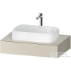 Duravit QATEGA 80x55 cm-es mosdópult, 1 mosdó kivágással, mosdó és csaptelep nélkül, szupermatt taupe QA4800083830000