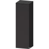 Duravit QATEGO 132x40x36 cm-es 1 ajtós félmagas szekrény fogantyú nélkül, balos, szupermatt grafit QA1345L80800000