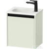 Duravit SIVIDA 40x29,5 cm-es, 1 ajtós alsószekrény fekete színű fogantyúval, mosdó és csaptelep nélkül, balos, matt halványzöld SV6993LHHHH0000