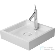 Duravit STARCK 1 47x47 cm-es ráültethető mosdó túlfolyó nélkül,Wondergliss bevonattal,03874700271 szaniter