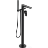 Duravit TULUM szabadonálló kádtöltő csaptelep, zuhanyszettel, matt fekete TU5250000046