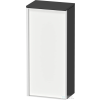 Duravit VITRIUM 89,9x40x26,2 cm-es 1 ajtós magas szekrény fehér színű fogantyúval, jobbos, matt grafit/matt fehér VT1355R1849000W