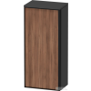 Duravit VITRIUM 89,9x40x26,2 cm-es 1 ajtós magas szekrény grafit színű fogantyúval, balos, matt grafit/dió VT1355L7949000G