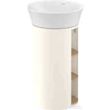 Duravit WHITE TULIP álló 2 polcos mosdótartó szekrény 236550 mosdóhoz, Nordic White High Gloss/Natural Oak solid WT42390H5H4 fürdőszoba bútor