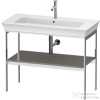 Duravit WHITE TULIP fém állvány 236310-es mosdóhoz,fa polccal,Stone Grey Satin Matt Lacquer WT454109292