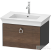 Duravit WHITE TULIP mosdó alá építhető függesztett 1 fiókos alsószekrény,684 x 458 mm,Graphite Satin Matt/American Walnut Solid Wood WT425107758