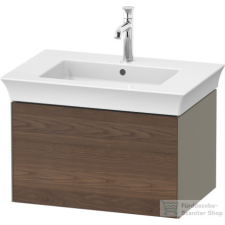 Duravit WHITE TULIP mosdó alá építhető függesztett 1 fiókos alsószekrény,684 x 458 mm,Stone Grey High Gloss/American Walnut Solid Wood WT4241077H2 fürdőszoba bútor