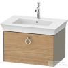 Duravit WHITE TULIP mosdó alá építhető függesztett 1 fiókos alsószekrény,684 x 458 mm,Stone Grey High Gloss/Natural Oak solid WT42510H5H2