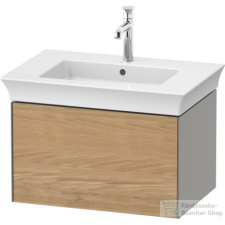 Duravit WHITE TULIP mosdó alá építhető függesztett 1 fiókos alsószekrény,684 x 458 mm,Stone Grey Satin Matt Lacquer/Natural Oak solid WT42410H592 fürdőszoba bútor