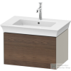 Duravit WHITE TULIP mosdó alá építhető függesztett 1 fiókos alsószekrény,684 x 458 mm,Taupe Satin Matt Lacquer/American Walnut Solid Wood WT424107760