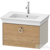 Duravit WHITE TULIP mosdó alá építhető függesztett 1 fiókos alsószekrény,684 x 458 mm,Taupe Satin Matt Lacquer/Natural Oak solid WT42510H560