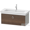 Duravit WHITE TULIP mosdó alá építhető függesztett 1 fiókos alsószekrény,984 x 458 mm, Stone Grey Satin Matt Lacquer/American Walnut Solid Wood WT425207792