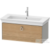 Duravit WHITE TULIP mosdó alá építhető függesztett 1 fiókos alsószekrény,984 x 458 mm, Stone Grey Satin Matt Lacquer/Natural Oak solid WT42520H592