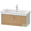 Duravit WHITE TULIP mosdó alá építhető függesztett 1 fiókos alsószekrény,984 x 458 mm, Taupe Satin Matt Lacquer/Natural Oak solid WT42520H560
