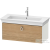 Duravit WHITE TULIP mosdó alá építhető függesztett 1 fiókos alsószekrény,984 x 458 mm,White Satin Matt Lacquer/Natural Oak solid WT42520H536