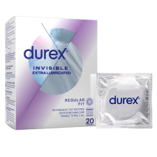 Durex Invisible Extra Lubricated vékony óvszer, extra síkosítással (20 db) óvszer