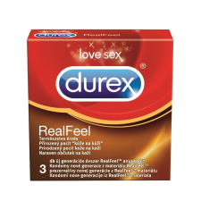 Durex Real Feel - latexmentes óvszer (3db) óvszer