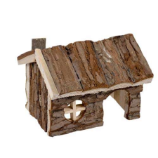 DUVO+ Fa házikó rágcsálóknak 15x11x12cm ketrec, szállítóbox rágcsálóknak
