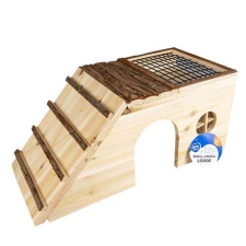 DUVO+ Fa házikó rágcsálóknak 48x22x20cm ketrec, szállítóbox rágcsálóknak