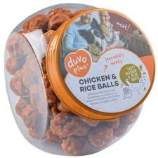  DUVO+ Meat! Csirke és rizs golyók dobozban 500g +/-111db jutalomfalat kutyáknak