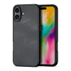 DUX DUCIS Apple iPhone 16 Plus aimo műanyag telefonvédő (ütésállóság, szilikon keret, kameravédő, matt, hullám) fekete
